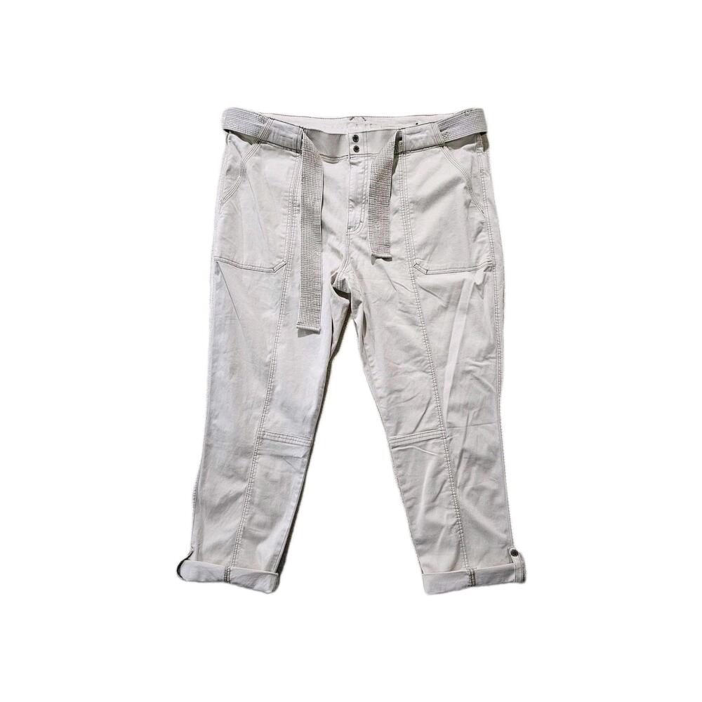 Women’s Pret-A-Pedi Mid-Rise Crop Pants Size 18‎ Roll Tab Utility Stretch